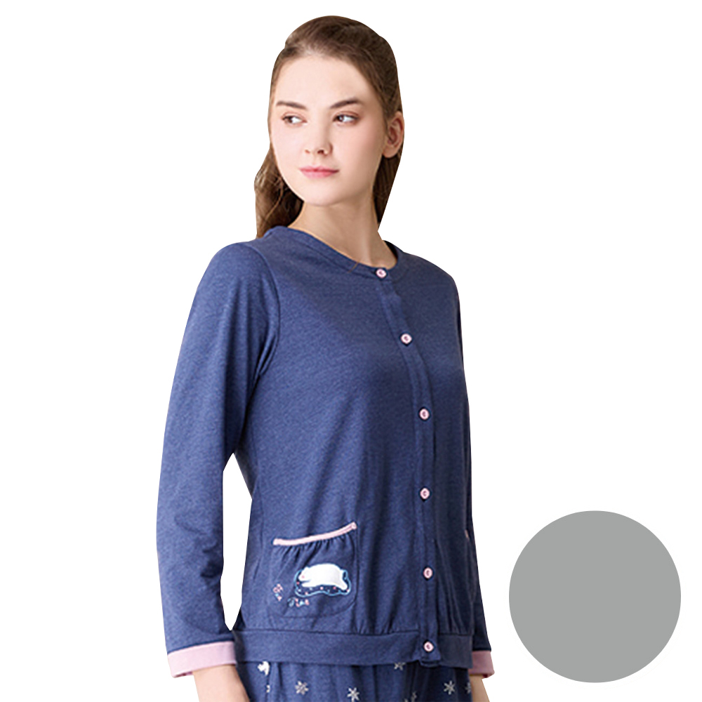 華歌爾睡衣-家居系列 M-L法蘭絨雲朵印花外袍(銀湖藍)-LRZ45933D5 歷史價格詳細信息