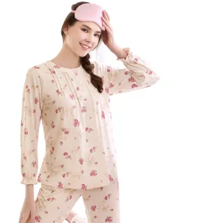 華歌爾睡衣-睡眠研究系列 M-LL快熱紗印花半開襟褲裝(奶油米)-LWB58633FJ 歷史價格詳細信息