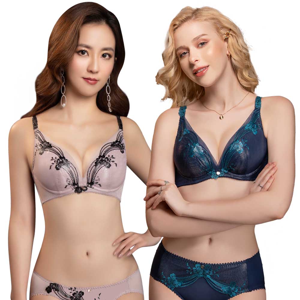 【思薇爾】山茶花神系列B-E罩蕾絲刺繡包覆內衣(星燦藍) 歷史價格詳細信息