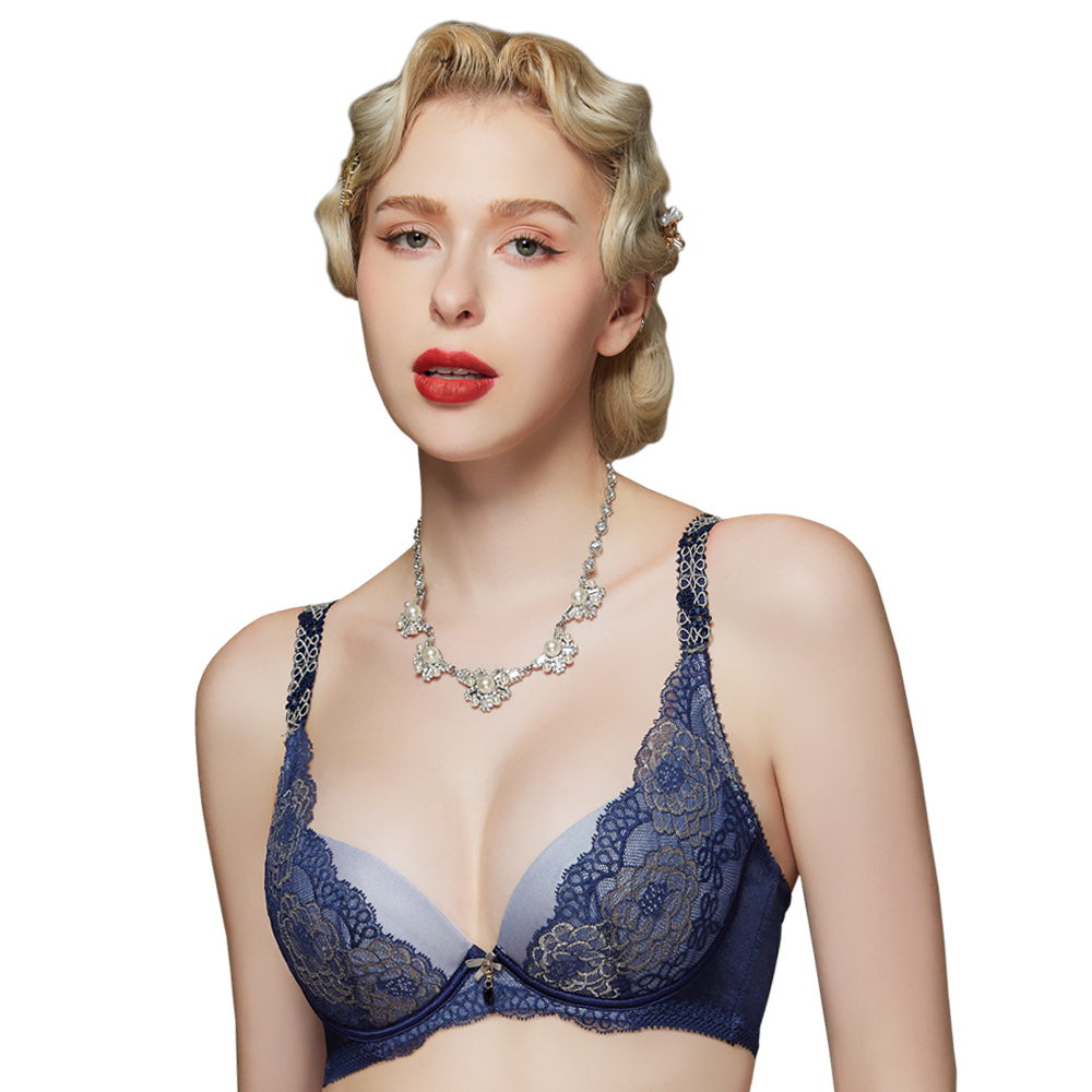 SWEAR 思薇爾 香頌幻曲系列 C-F罩 軟鋼圈 背心型 蕾絲 刺繡 包覆 女內衣 (柏林藍) 歷史價格詳細信息