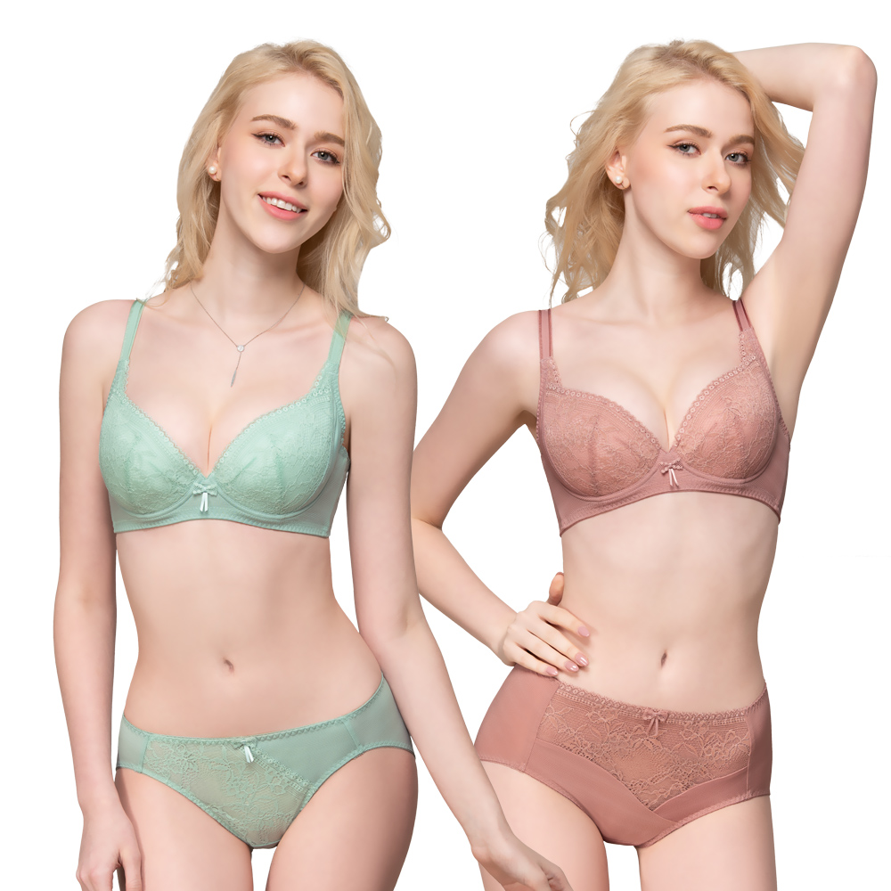 SWEAR 思薇爾 輕醇 BRA 系列 B-F 罩 軟鋼圈 蕾絲 包覆 內衣 (豆綠色) 歷史價格詳細信息