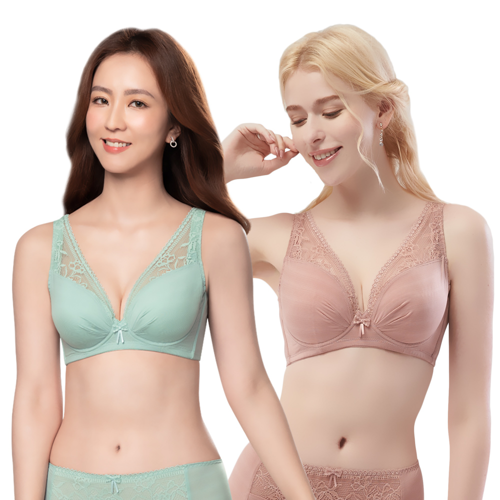 SWEAR 思薇爾 輕醇 BRA 系列 B-F 罩 軟鋼圈 蕾絲 包覆 內衣 (豆綠色) 歷史價格詳細信息