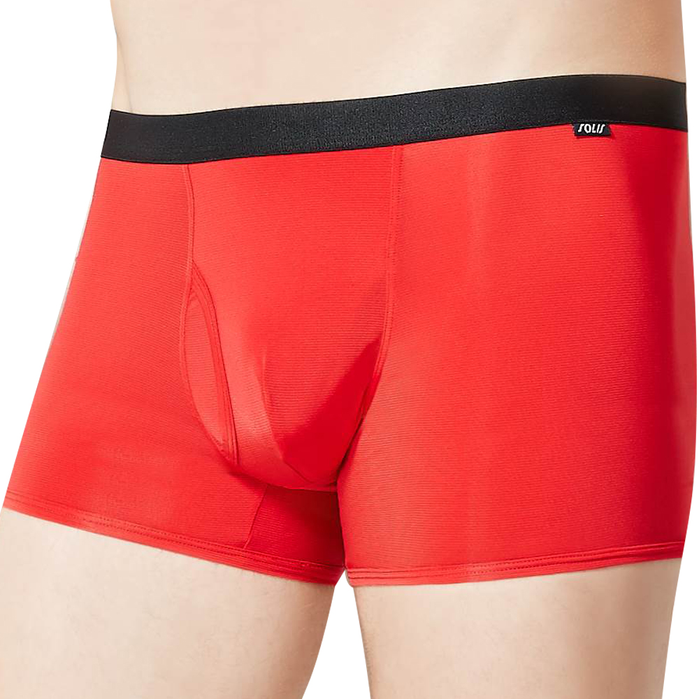 SOLIS 夏日 涼感 WINCOOL 系列 M-XXL 素面 前檔 開口 貼身 四角 男褲 (袍紅色) 歷史價格詳細信息