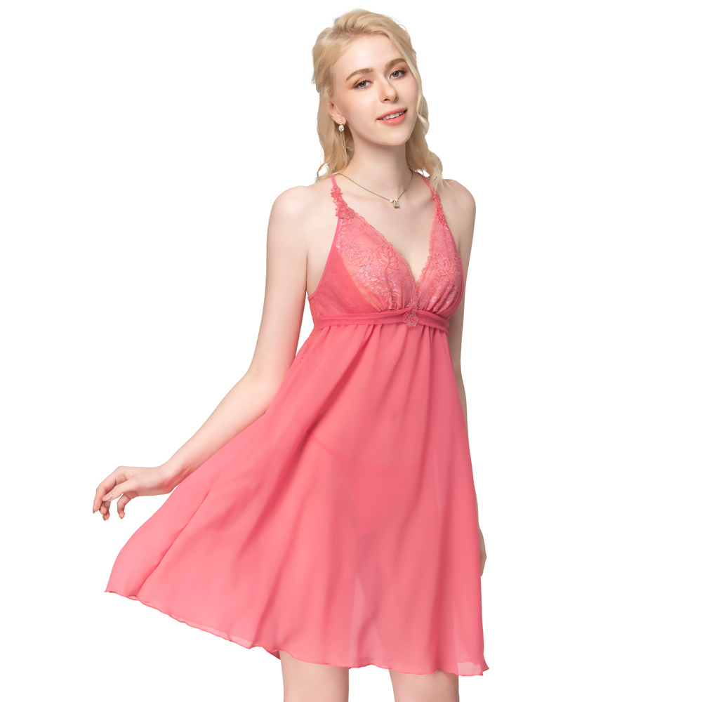 SWEAR 思薇爾 撩波 幻彩 系列 連身 蕾絲 性感 小夜衣 (彩霓紅) 歷史價格詳細信息