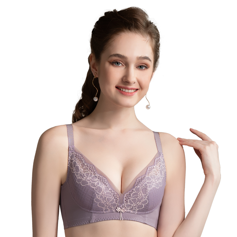 【思薇爾】美波曲線系列B-F罩無鋼圈背心型蕾絲集中包覆塑身女內衣(風鈴紫) 歷史價格詳細信息