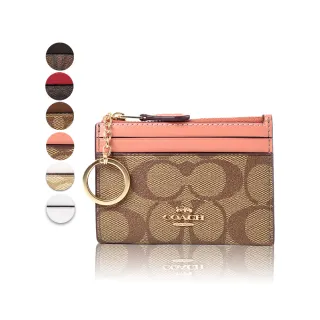 COACH 緹花LOGO防刮皮革名片/證件夾-深莓果紫 歷史價格詳細信息