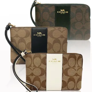 【COACH】C LOGO直紋手拿/零錢包(黃) 歷史價格詳細信息