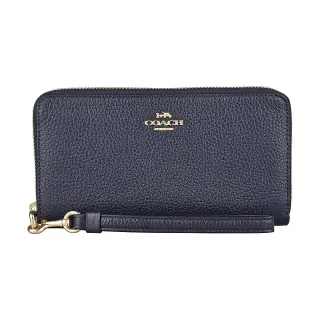 COACH 藍金屬標誌防水帆布押扣短夾-透明視窗 歷史價格詳細信息