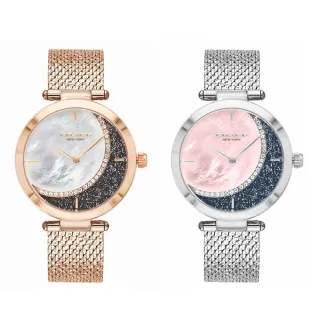 COACH Park 水鑽圈 銀白色錶盤 銀色不鏽鋼錶帶 石英 女士手錶 14503652 歷史價格詳細信息