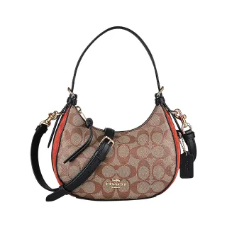 【COACH】COACH  KLEO經典馬車LOGO牛皮搭麂皮釦式手拿斜背包(丹寧藍x深藍x灰) 歷史價格詳細信息