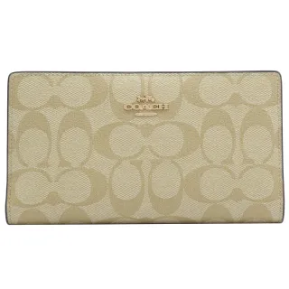 COACH卡其C Logo字印草莓拉鍊中長夾 歷史價格詳細信息