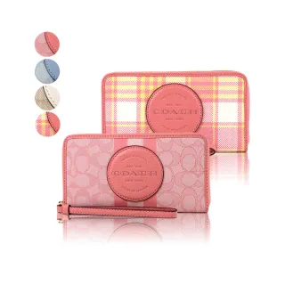 【COACH】新款 銀標LOGO小牛皮ㄇ型拉鍊防刮手拿可拆長夾－氣質黑 歷史價格詳細信息