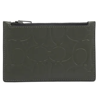 COACH 橄欖綠色鏤空大C LOGO皮革手拿包 廠商直送 現貨 歷史價格詳細信息