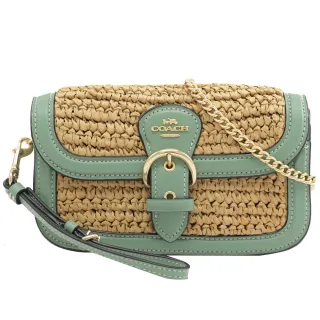 【COACH】Kleo系列天空藍x奶茶色測斜肩背兩用包(C8744 IMTUZ) 歷史價格詳細信息