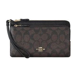 【COACH】PVC Logo印花手掛拉鍊長夾(卡其草莓) 歷史價格詳細信息