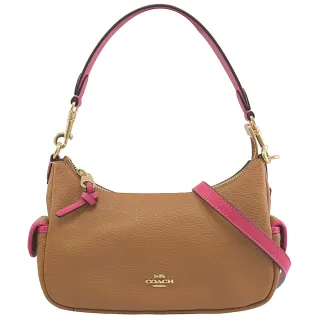 COACH 經典金屬圓釦皮革防刮斜背包 側背包 托特包(米駝色) F25667 歷史價格詳細信息