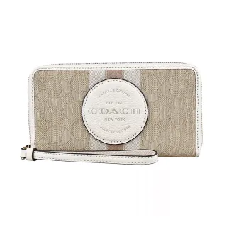 COACH DEMPSEY 圓標LOGO緹花拼接皮革兩用紙袋包((小/酒紅) 歷史價格詳細信息