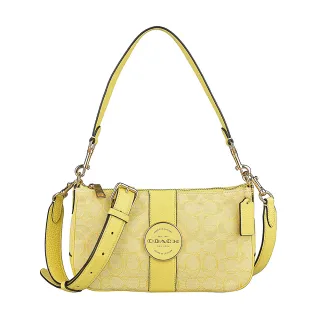 COACH LONNIE 莓果粉色緹花織布直立式翻蓋斜背包(小) 歷史價格詳細信息