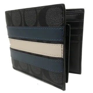 【COACH】C LOGO男款8卡短夾附鑰匙圈活動證件夾禮盒(黑褐) 歷史價格詳細信息