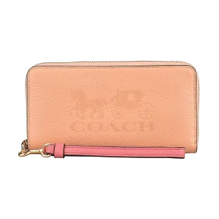 COACH 壓印馬車LOGO素面荔枝紋皮革手拿包(米白) 歷史價格詳細信息