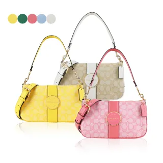 COACH LONNIE 莓果粉色緹花織布直立式翻蓋斜背包(小) 歷史價格詳細信息