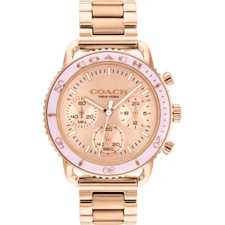 COACH 三眼計時米蘭帶時尚手錶-42mm/黑(14602605) 歷史價格詳細信息