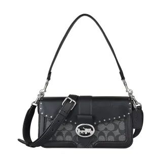【COACH】COACH 馬車銀字LOGO PVC12卡拉鍊手拿長夾(碳黑x黑) 歷史價格詳細信息