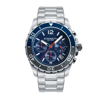 【COACH】KENT系列 黑面 金色框 黑色矽膠錶帶 三眼計時腕錶 手錶 男錶(CO146 歷史價格詳細信息