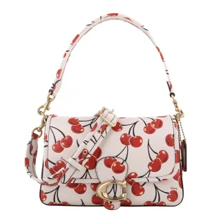 COACH 壓印大馬車LOGO藍綠撞色皮革掀蓋馬鞍斜背包 歷史價格詳細信息