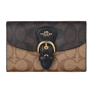 【COACH】COACH  KLEO經典馬車LOGO牛皮搭麂皮釦式手拿斜背包(丹寧藍x深藍x灰) 歷史價格詳細信息