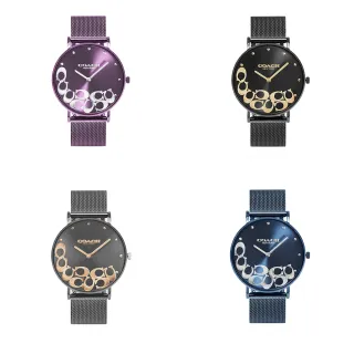 COACH  經典大錶面C字LOGO米蘭帶手錶 - 白鋼黑 CO14602144 歷史價格詳細信息