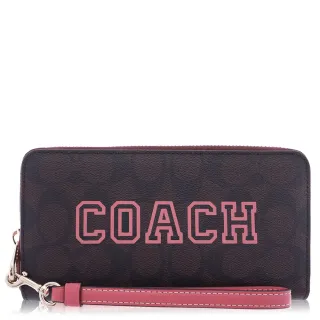 【COACH】深咖啡PVC經典LOGO手拿包 歷史價格詳細信息