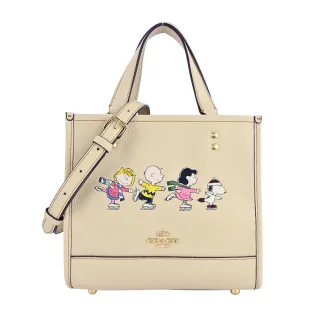 COACH 聯名款小款恐龍櫻桃圖騰PVC斜背肩背手提兩用包(紅棕色贈原廠防塵袋紙袋 歷史價格詳細信息