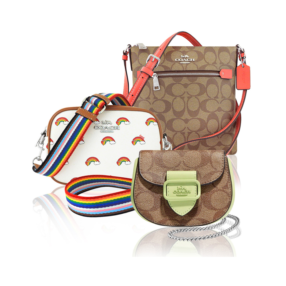 COACH & Michael Kors & Kate Spade 經典立體LOGO 緹花/素色皮革釦式皮夾中夾 (多款多色可選) 歷史價格詳細信息