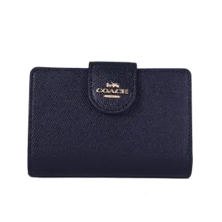 【COACH】金屬logo防刮皮革緹花卡夾/零錢鑰匙包(焦糖棕) 歷史價格詳細信息