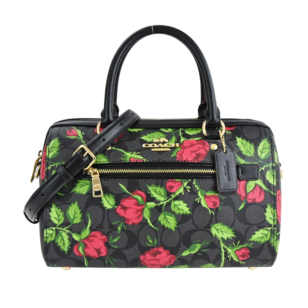 COACH 經典馬車前口袋拉鍊皮革拼接PVC後背包(迷你/卡其芥黃) 歷史價格詳細信息