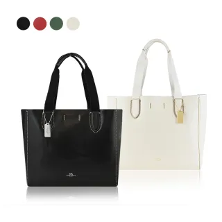 COACH DERBYX 經典馬車素面荔枝紋皮革簡約托特包(米白) 歷史價格詳細信息