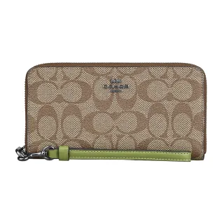 COACH 橄欖綠色鏤空大C LOGO皮革手拿包 廠商直送 現貨 歷史價格詳細信息