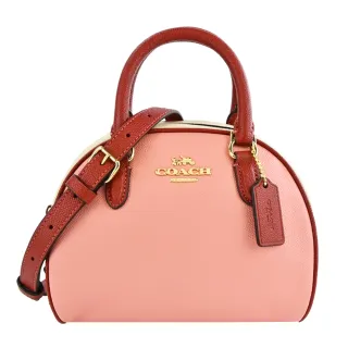 COACH 新款立體馬車撞色防刮皮革三折短夾(粉X紅) 歷史價格詳細信息