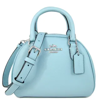 【COACH】鵝卵石皮革 / Georgie Gem小款 / 斜背 兩用包(橘紅色) 歷史價格詳細信息