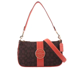 COACH LONNIE 莓果粉色緹花織布直立式翻蓋斜背包(小) 歷史價格詳細信息