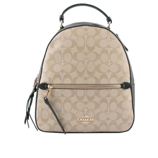 拼接皮革後背包 黑色拼色  AMINAH~【am-0212】 歷史價格詳細信息