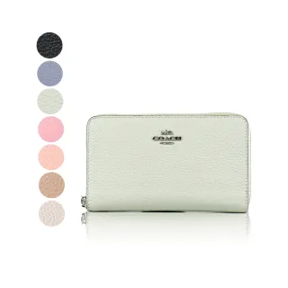 【COACH】素面7卡相片夾荔枝紋皮壓印LOGO男短夾-潮流黑 歷史價格詳細信息