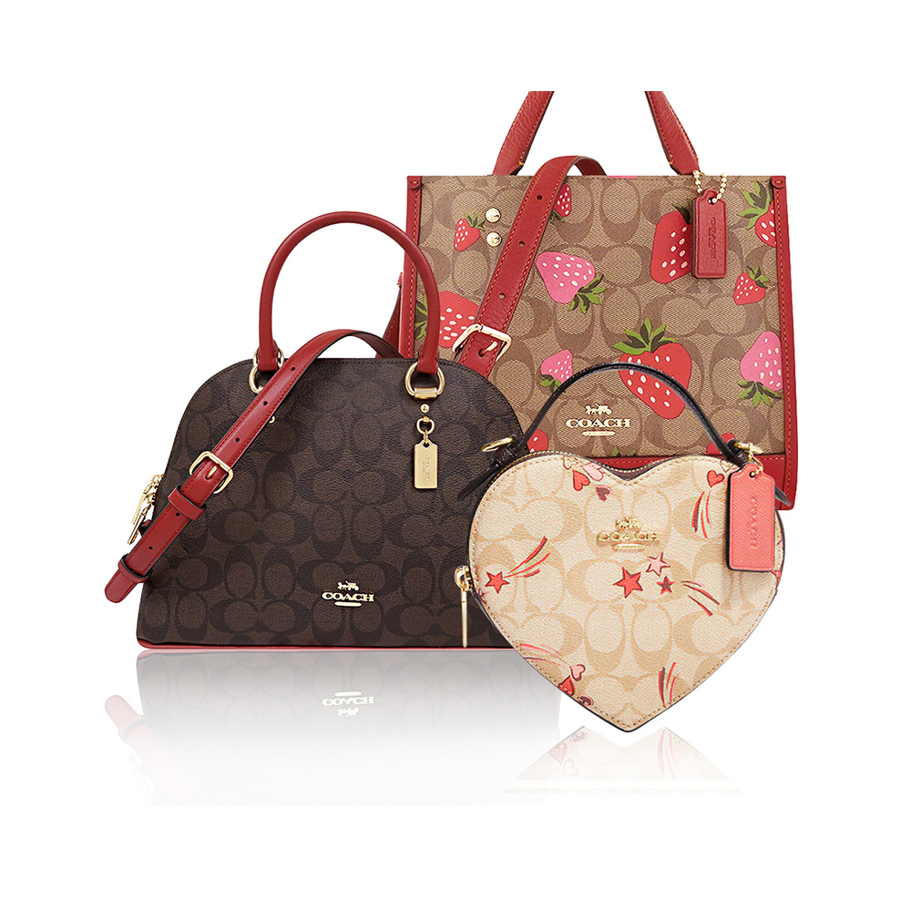 COACH & Michael Kors & Kate Spade 經典立體LOGO 緹花/素色皮革釦式皮夾中夾 (多款多色可選) 歷史價格詳細信息