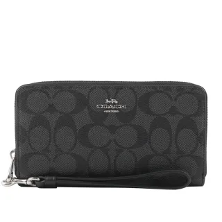 COACH 塗層帆布附可拆提把ㄇ形拉鍊長夾(單寧藍/午夜藍) C4452 SVN2V 歷史價格詳細信息