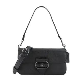 COACH Morgan 拼接PVC皮革鉚釘裝飾馬鞍斜背包(咖啡黑) 歷史價格詳細信息