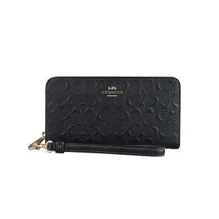 COACH 金字浮雕Logo 漆皮附可拆提把ㄇ形拉鍊長夾(白色) CT921 IMCHK 歷史價格詳細信息