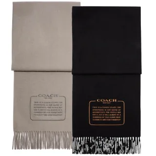 COACH 刺繡馬車格紋流蘇圍巾-米/杏 歷史價格詳細信息