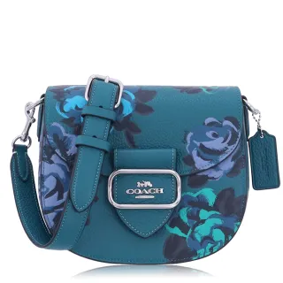 COACH Morgan深咖C紫邊真皮方框釦式翻蓋矩形肩背/斜背包 歷史價格詳細信息