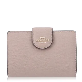 【COACH】COACH  Corner銀字LOGO緹花PVC 7卡釦式零錢中夾(炭黑x黑) 歷史價格詳細信息